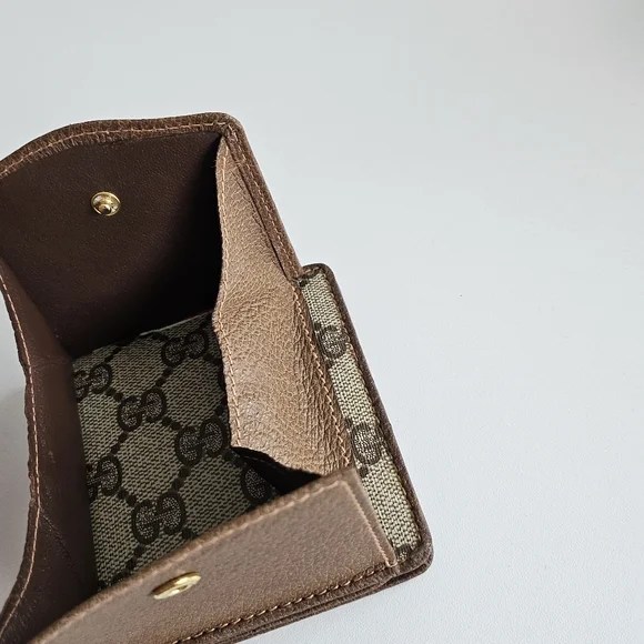 Gucci GG Supreme Coated Canvas & Leather Bifold Mens Wallet